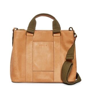 FEED Small Tote Bag Work Bag Leather Tan